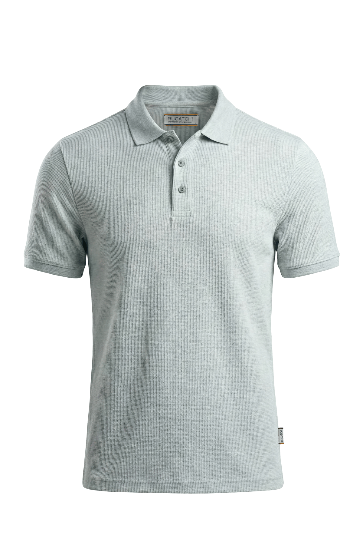 Melange Waffle Polo Shirt