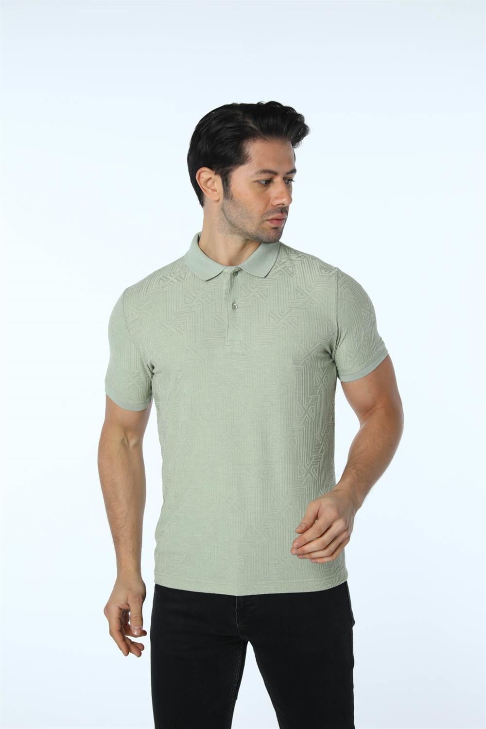 Jakarlı Polo Yaka T-Shirt