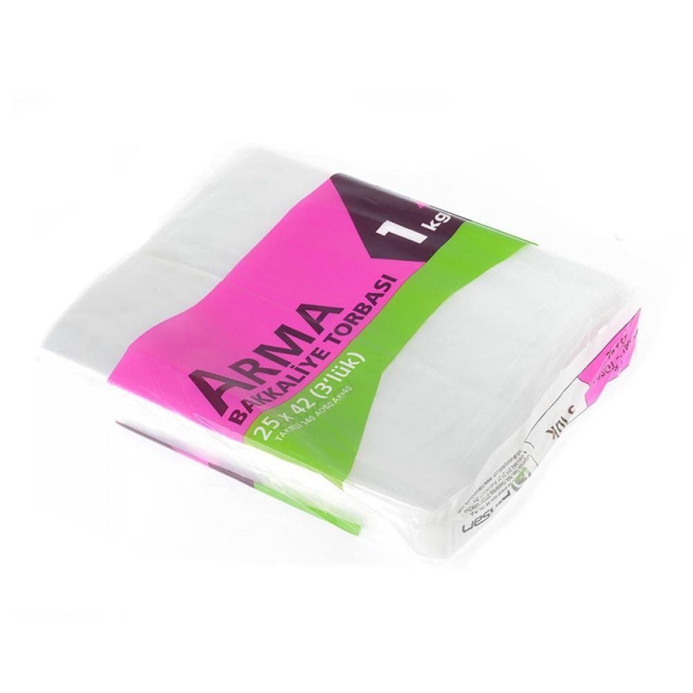 Bakkaliye Şeffaf Gıda Poşeti 25x42cm 3 Litrelik 1 KG | ID1798