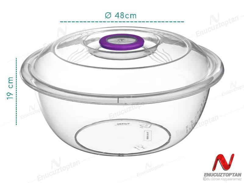 Bursev 1134 94 Şeffaf Kapaklı Leğen 23 Litre | ID3787