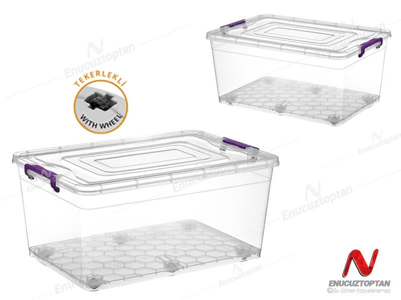 Bursev 1142 11 Tekerlekli Petek Gıda Saklama Kabı 80 Litre | ID3683