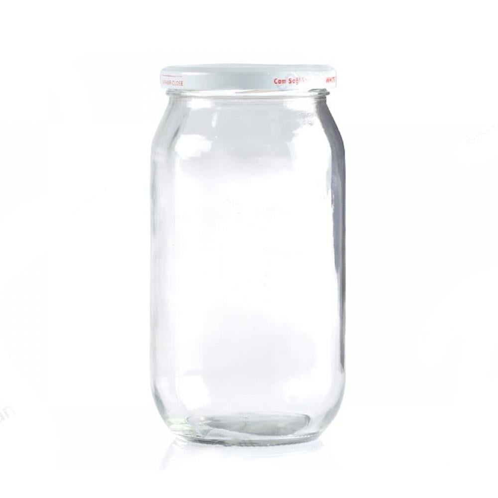 Cam Kavanoz 1000 ml - Metal Kapaklı Konserve Şişesi | ID2034