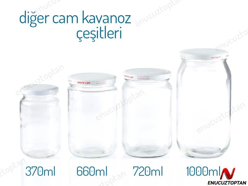 Cam Kavanoz 720 ml - Metal Kapaklı Konserve Şişesi | ID2033