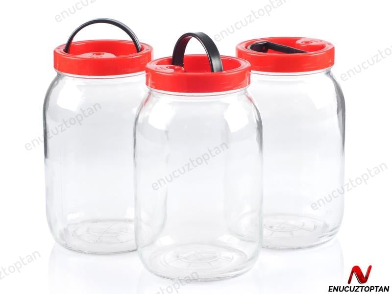 Cam Kavanoz Kulplu 5 Litre - Kapaklı Konserve Şişesi | ID2029