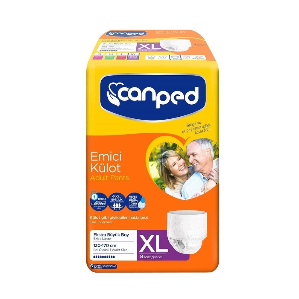 Canped Emici Külot Hasta Bezi XL 8'li | ID5712 