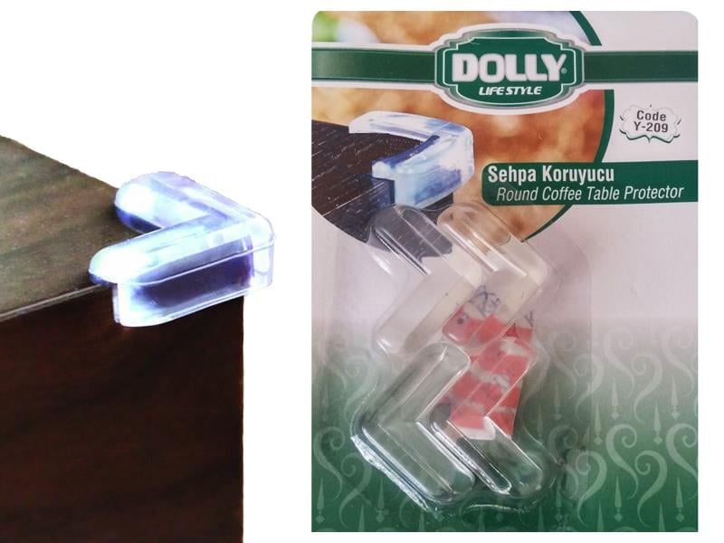 Dolly Y-240 Üçgen Silikon Masa Sehpa Köşe Koruyucu 4'lü | ID4840
