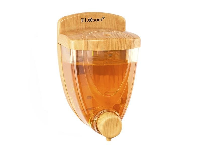Flosoft 261 Sıvı Sabunluk Ahşap Kaplamalı 350ml | ID3207
