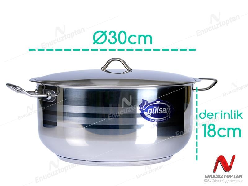Gülsan Derin Çelik Tencere 30cm | ID3832