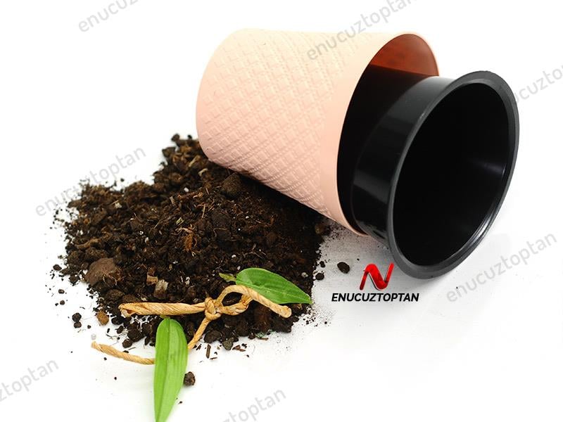 Irak Garden Flowers  SS100 Sümbül Dekoratif Desenli Saksı 0.6 Litre | ID1444