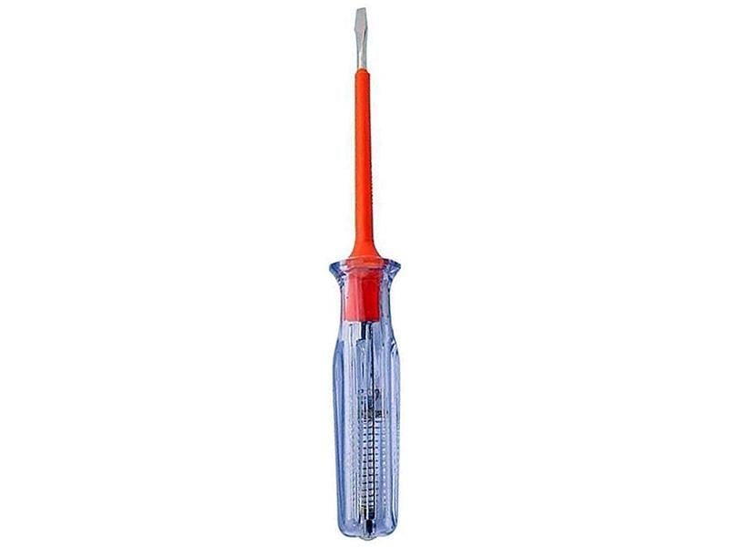 Kontrol Kalemi Tornavida 110-250V Şeffaf Sap Plastik | ID4359