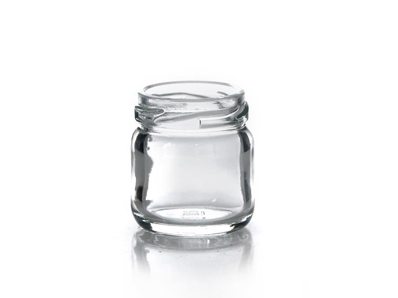 Mini Cam Kavanoz Metal Kapaklı 40ml - 40cc Kavanoz | ID3098