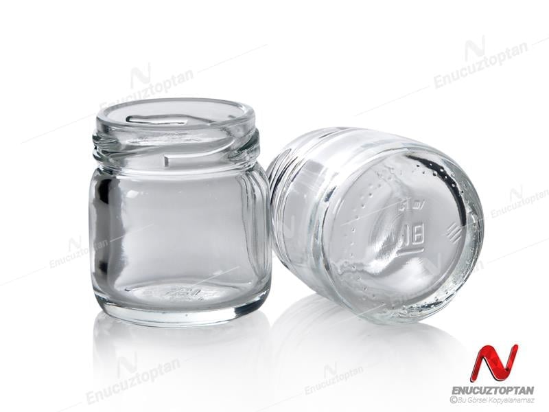 Mini Cam Kavanoz Metal Kapaklı 40ml - 40cc Kavanoz | ID3098
