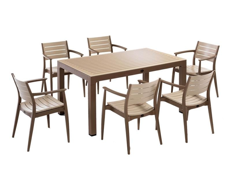 Novussi NST-011 Regnum Bahçe Masa Takımı Camlı Masa + 6 Koltuk | ID4653