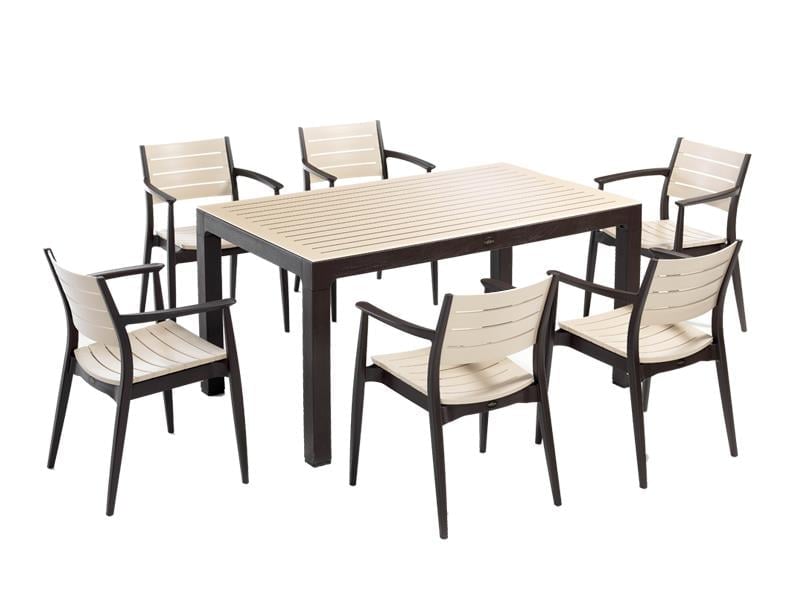 Novussi NST-011 Regnum Bahçe Masa Takımı Camlı Masa + 6 Koltuk | ID4654