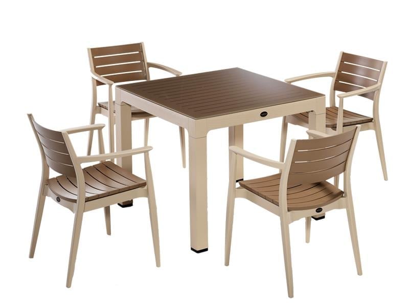 Novussi NST-012  Regnum Bahçe Masa Takımı Camlı Masa + 4 Koltuk  | ID4652