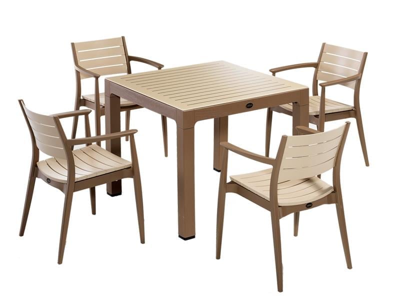 Novussi NST-012 Regnum Bahçe Masa Takımı Camlı Masa + 4 Koltuk | ID4649