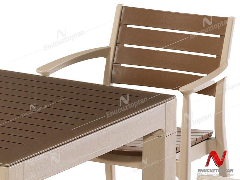 Novussi NST-012  Regnum Bahçe Masa Takımı Camlı Masa + 4 Koltuk  | ID4652