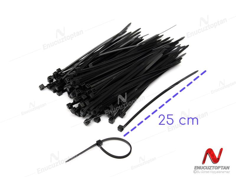 Plastik Klips Kelepçe Kablo Bağı 3,6x250mm 100'lü Paket | ID4467