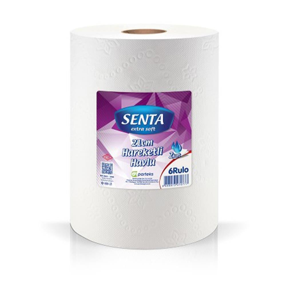 Senta 21cm Hareketli Kağıt Havlu (6 Rulo) 3,5 Kg | ID5460