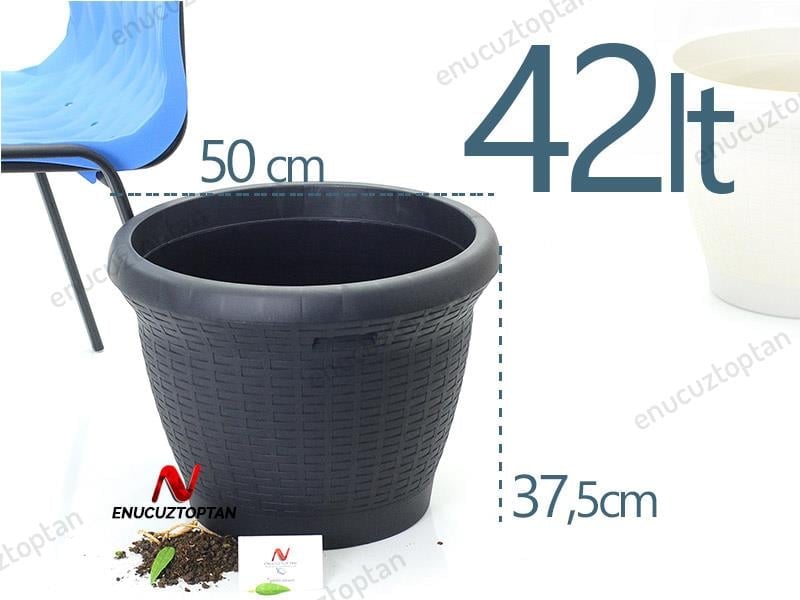 Serinova HS06 Hasır Saksı 42 Litre | ID1379