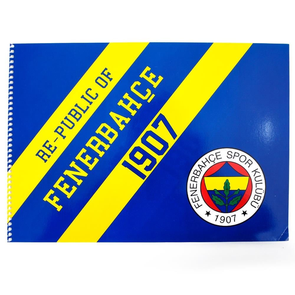Spiralli Resim Defteri Fenerbahçe FB Lisanslı Büyük Boy Resim Defteri 24x34cm |  ID5291