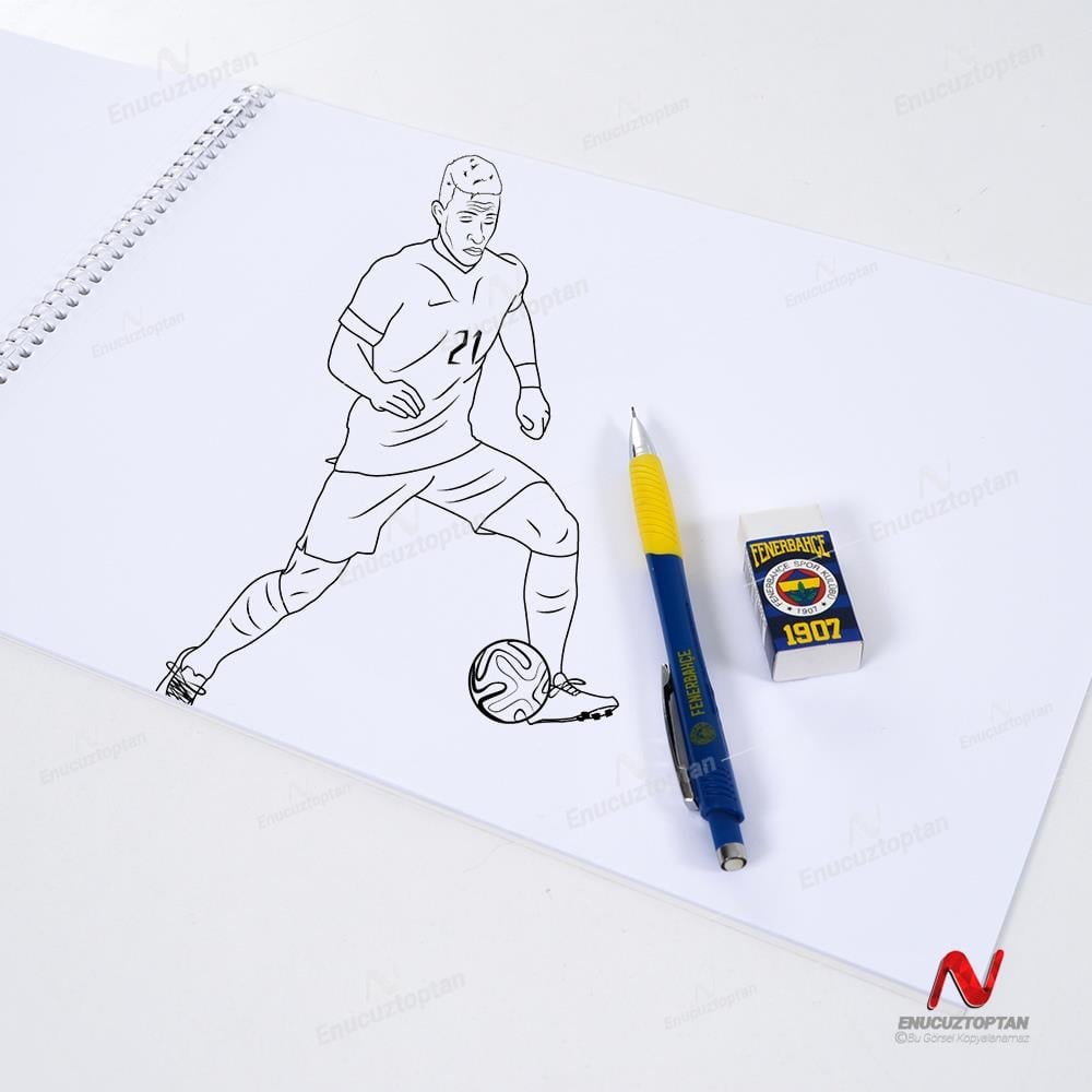 Spiralli Resim Defteri Fenerbahçe FB Lisanslı Büyük Boy Resim Defteri 24x34cm |  ID5291