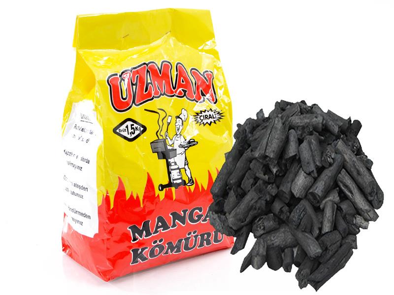 Uzman Çıralı Kolay Yanan Pratik Hazır Mangal Kömürü 1,5kg | ID1522