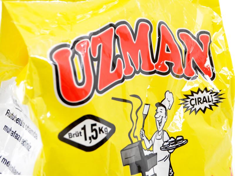 Uzman Çıralı Kolay Yanan Pratik Hazır Mangal Kömürü 1,5kg | ID1522