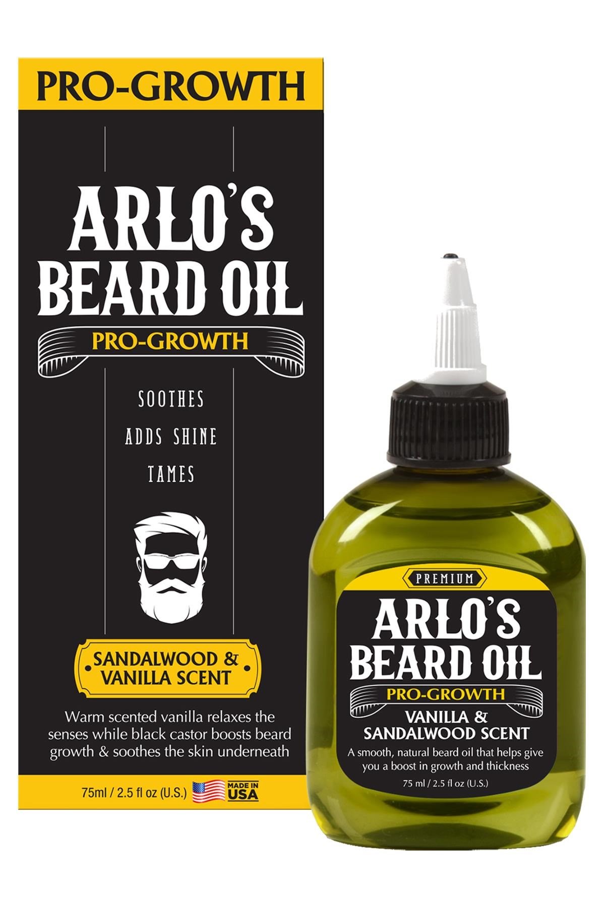 Arlo's Pro-Growth Sandal Ağacı ve Vanilya Kokulu Sakal Yağı 75ML