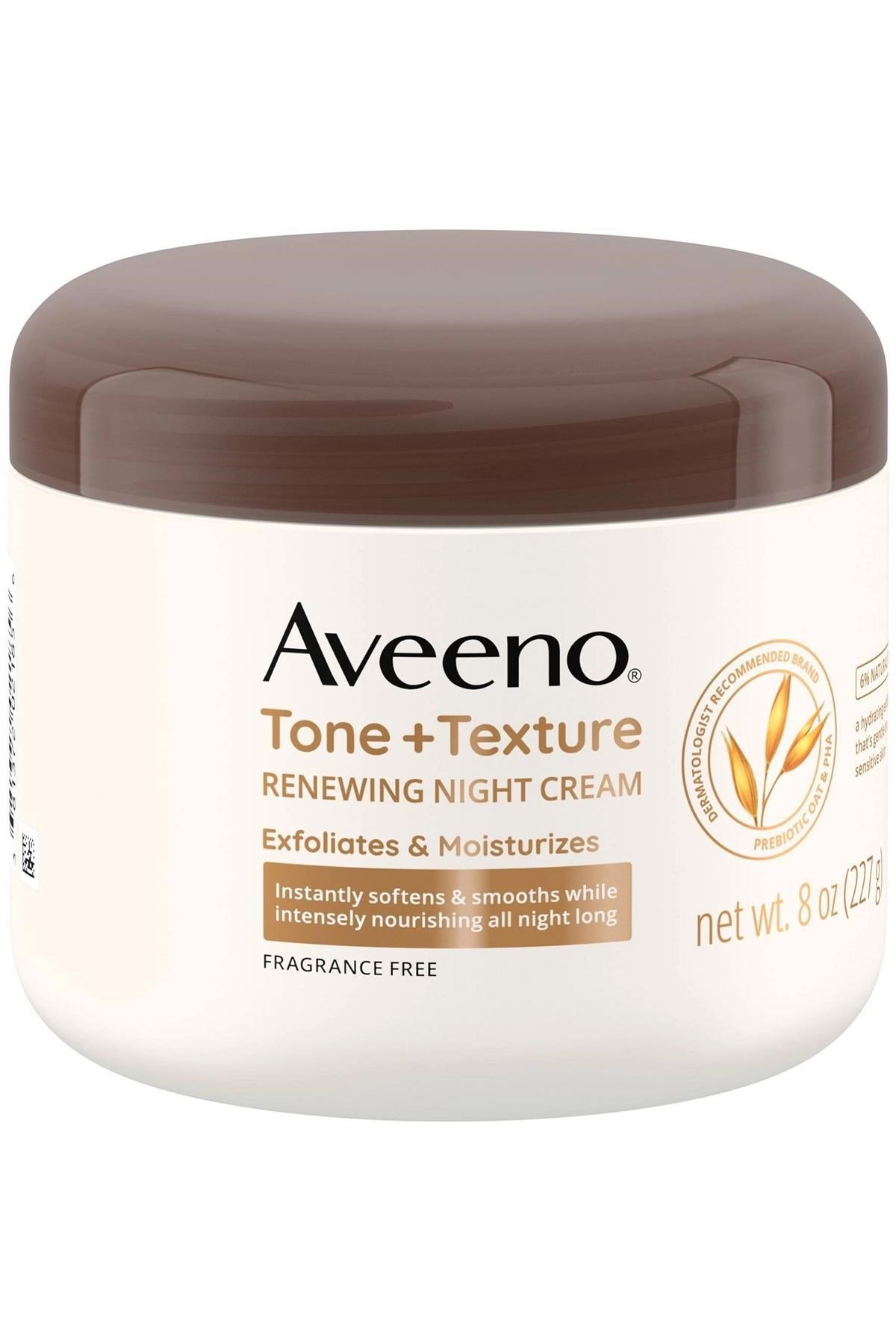 Aveeno Tone + Texture Eksfoliye Edici ve Nemlendirici Gece Vücut Kremi 227GR