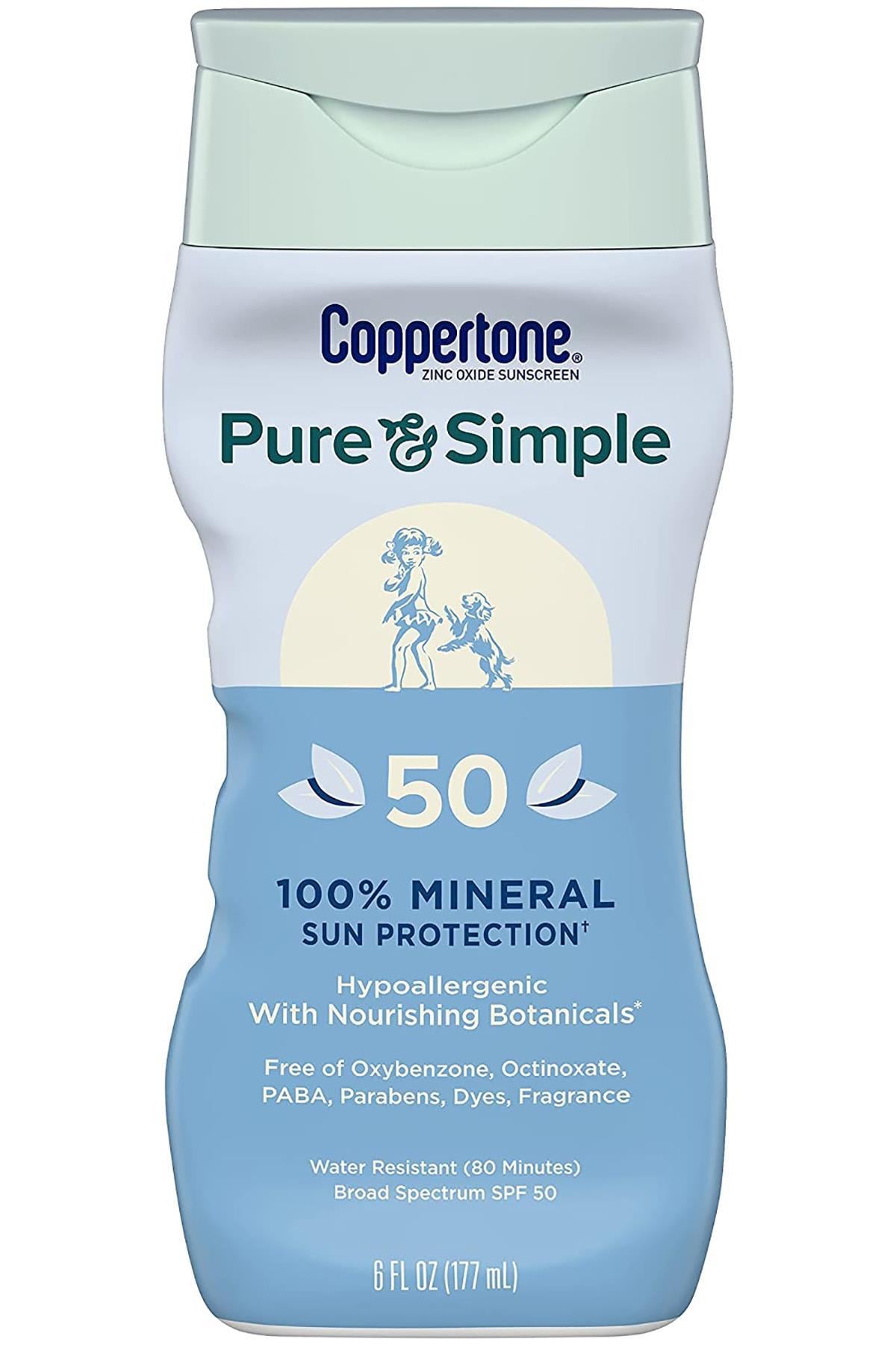 Coppertone Pure & Simple SPF50 Mineral Güneş Koruyucu Losyon 177ML