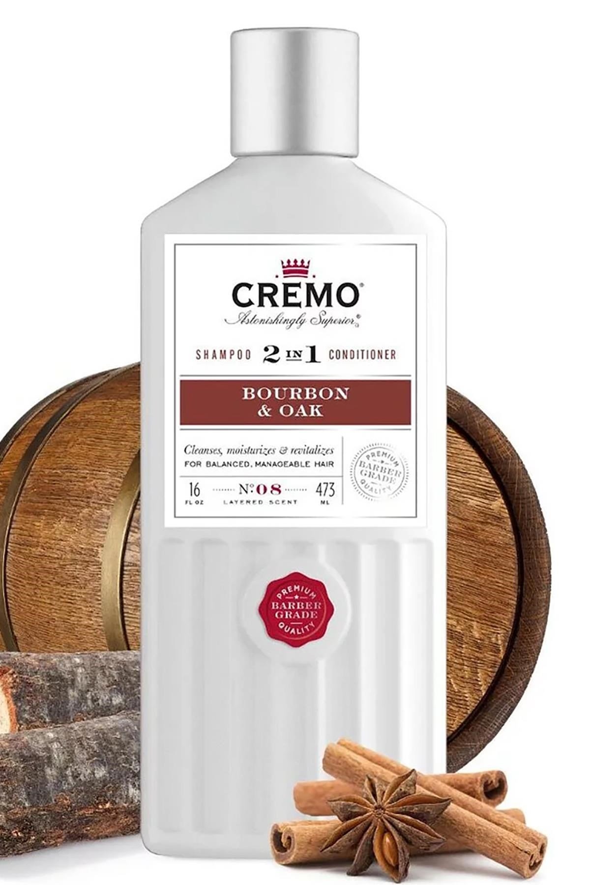 Cremo Bourbon & Oak 2in1 Şampuan ve Saç Kremi 473ML