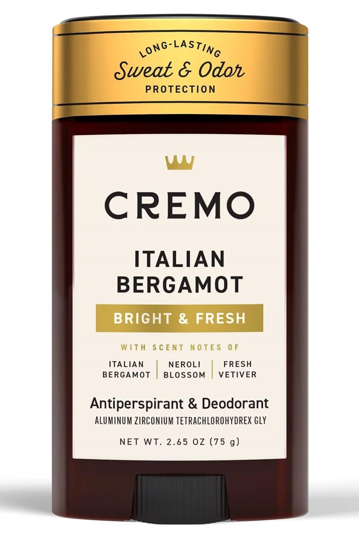 Cremo Italian Bergamot Antiperspirant Stick Deodorant 75GR