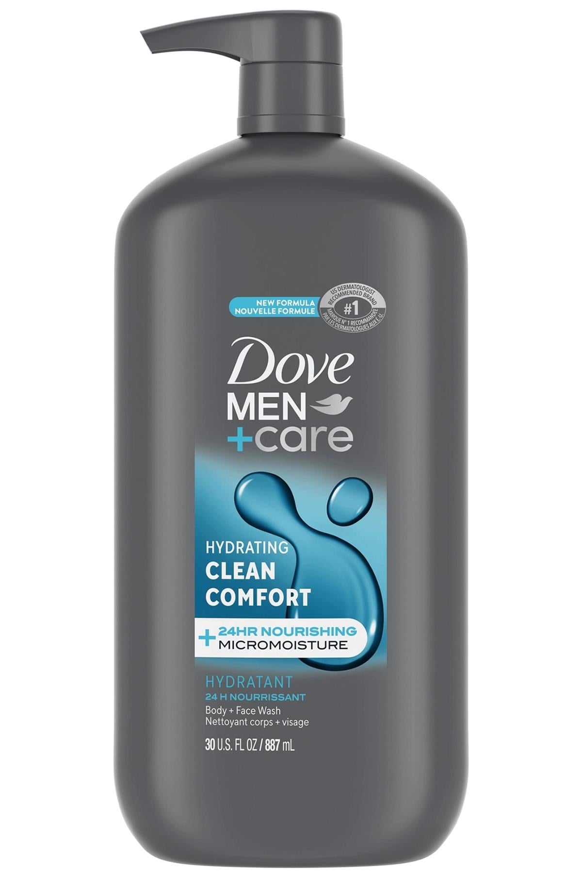 Dove Men Hydrating Clean Comfort Vücut + Yüz Yıkama 887ML