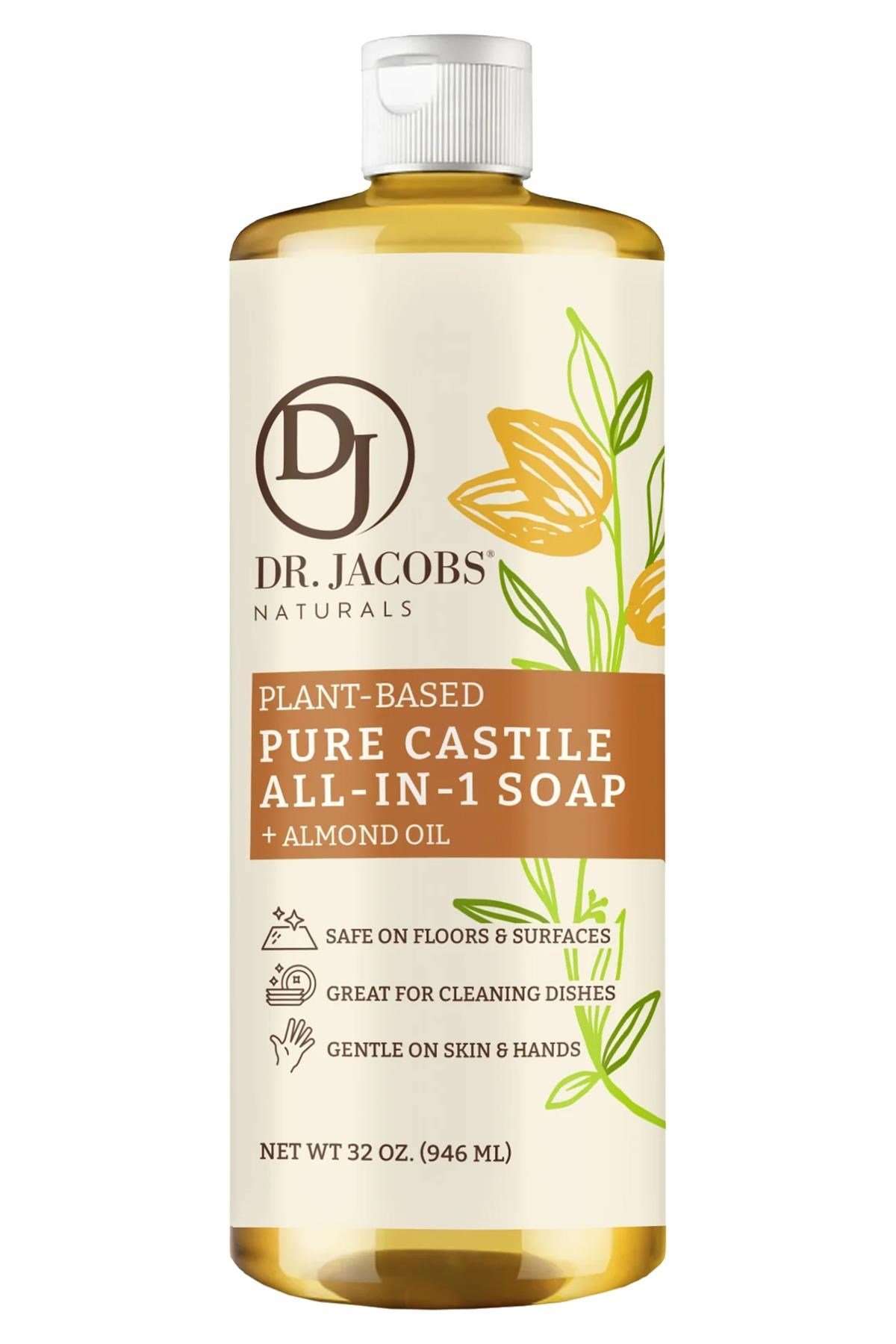 Dr. Jacobs Naturals Badem Özlü Çok Amaçlı Bitkisel Kastil Sabun 946ML