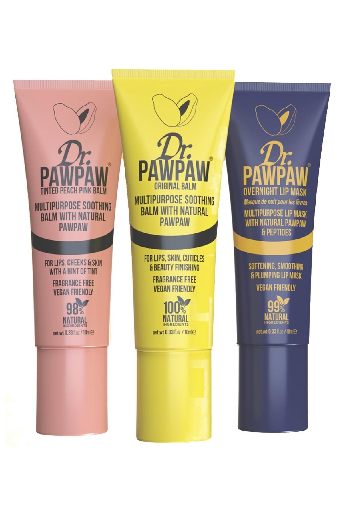 Dr.Pawpaw Mini Luxe Collection Dudak Bakım Paketi 3 Adet