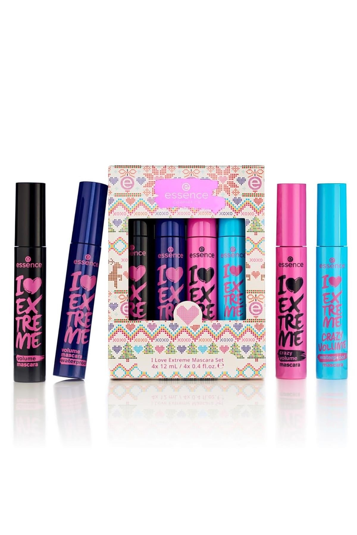 Essence Cosmetics I Love Extreme Maskara Set 4 Parça Siyah