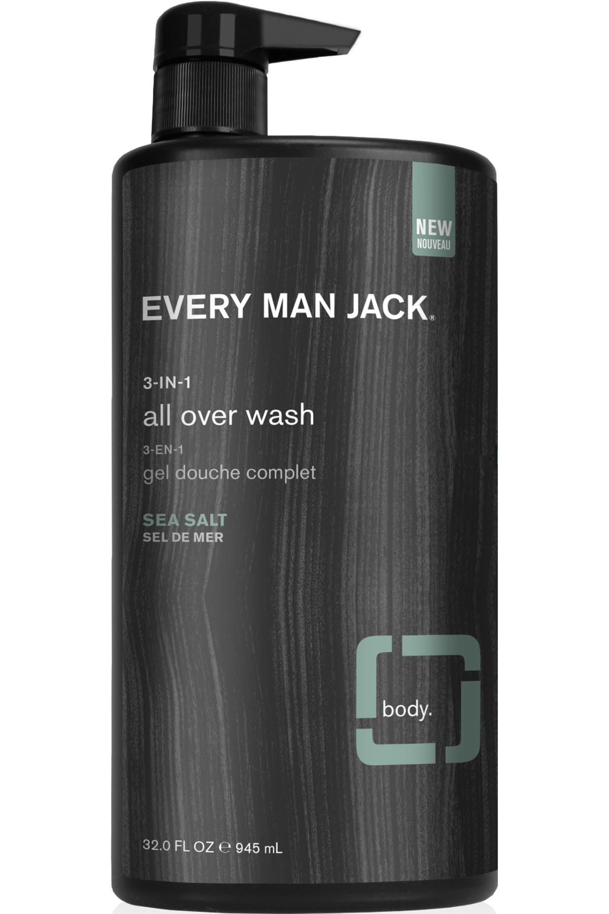Every Man Jack 3in1 Sea Salt Şampuan + Saç Kremi + Vücut Şampuanı 945ML