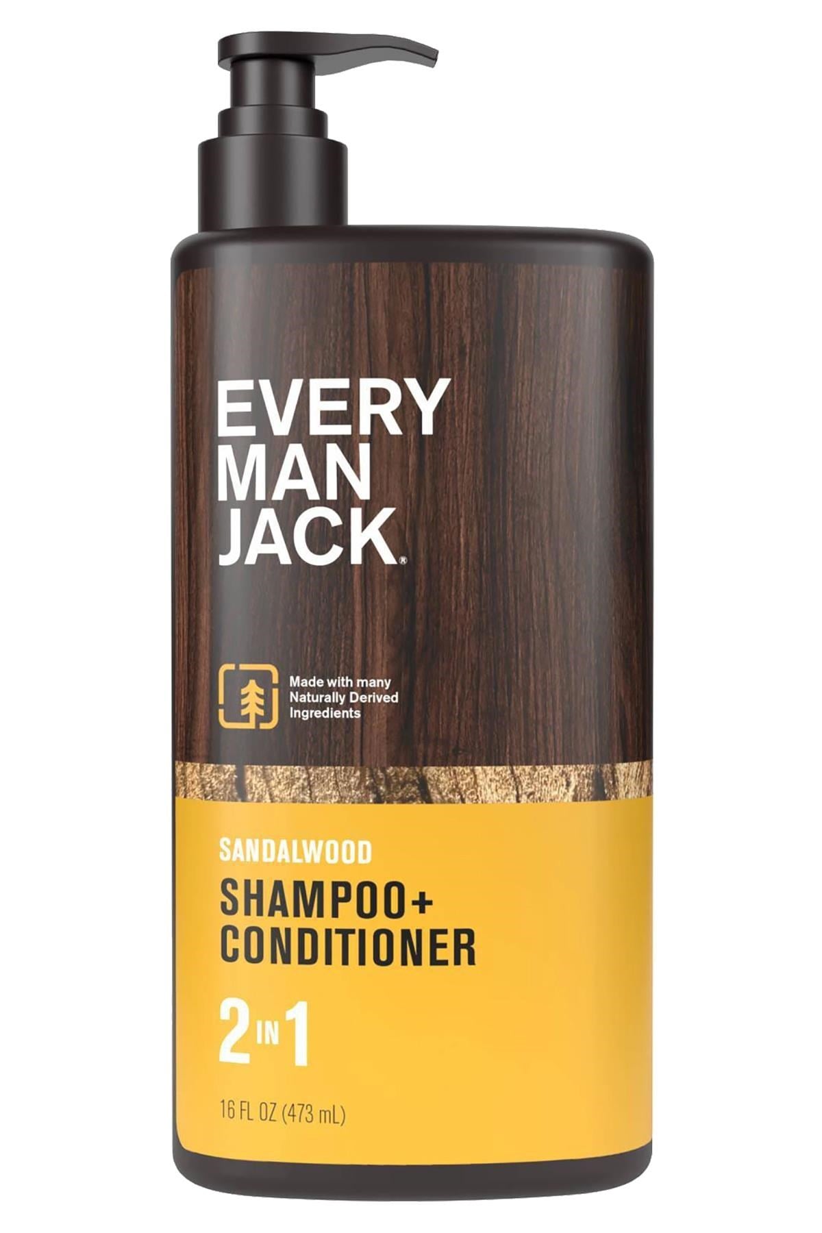 Every Man Jack Sandalwood 2’si 1 Arada Şampuan ve Saç Kremi 473ML