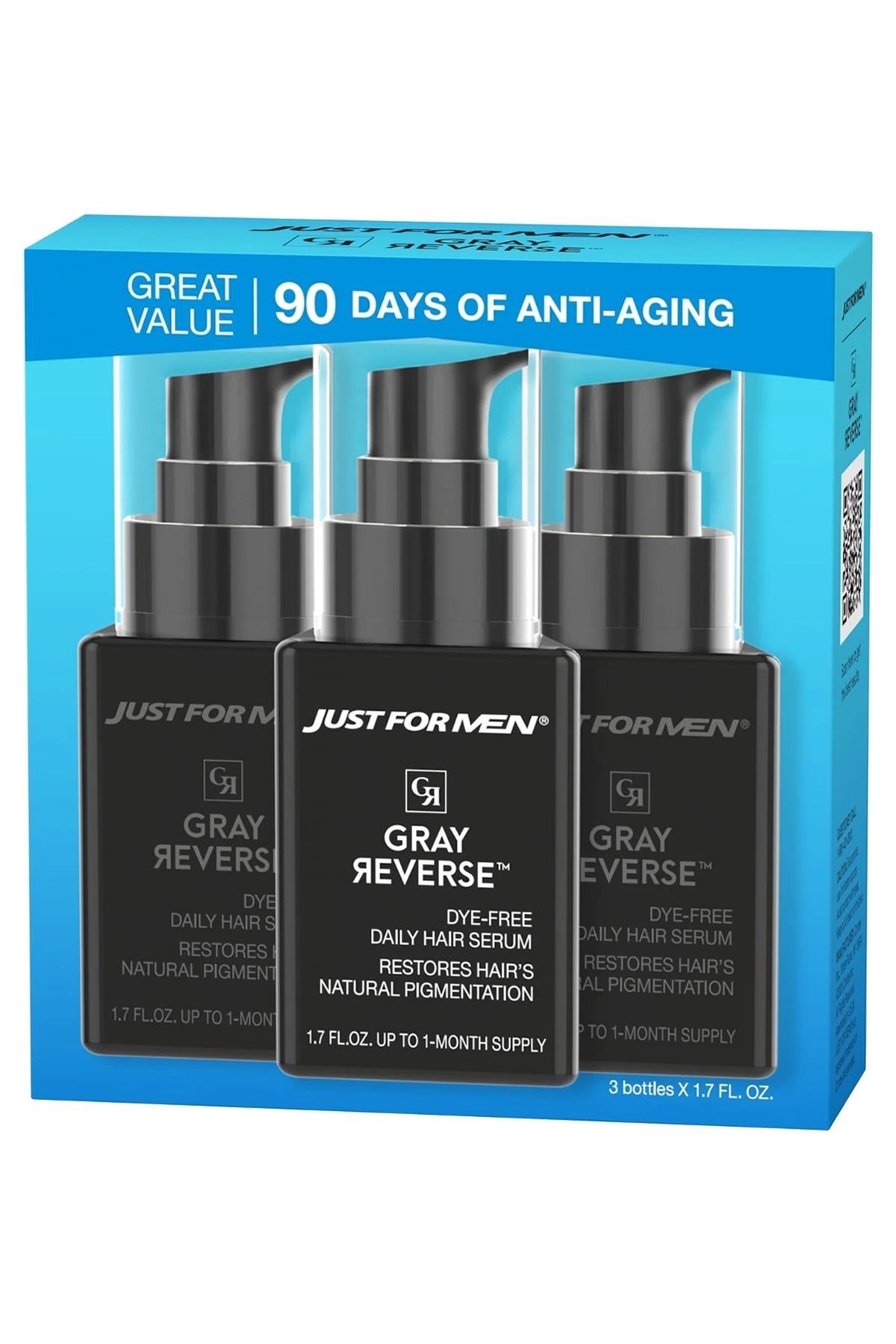 Just For Men Gray Reverse Gri Azaltıcı Günlük Saç Serumu 3x50ML