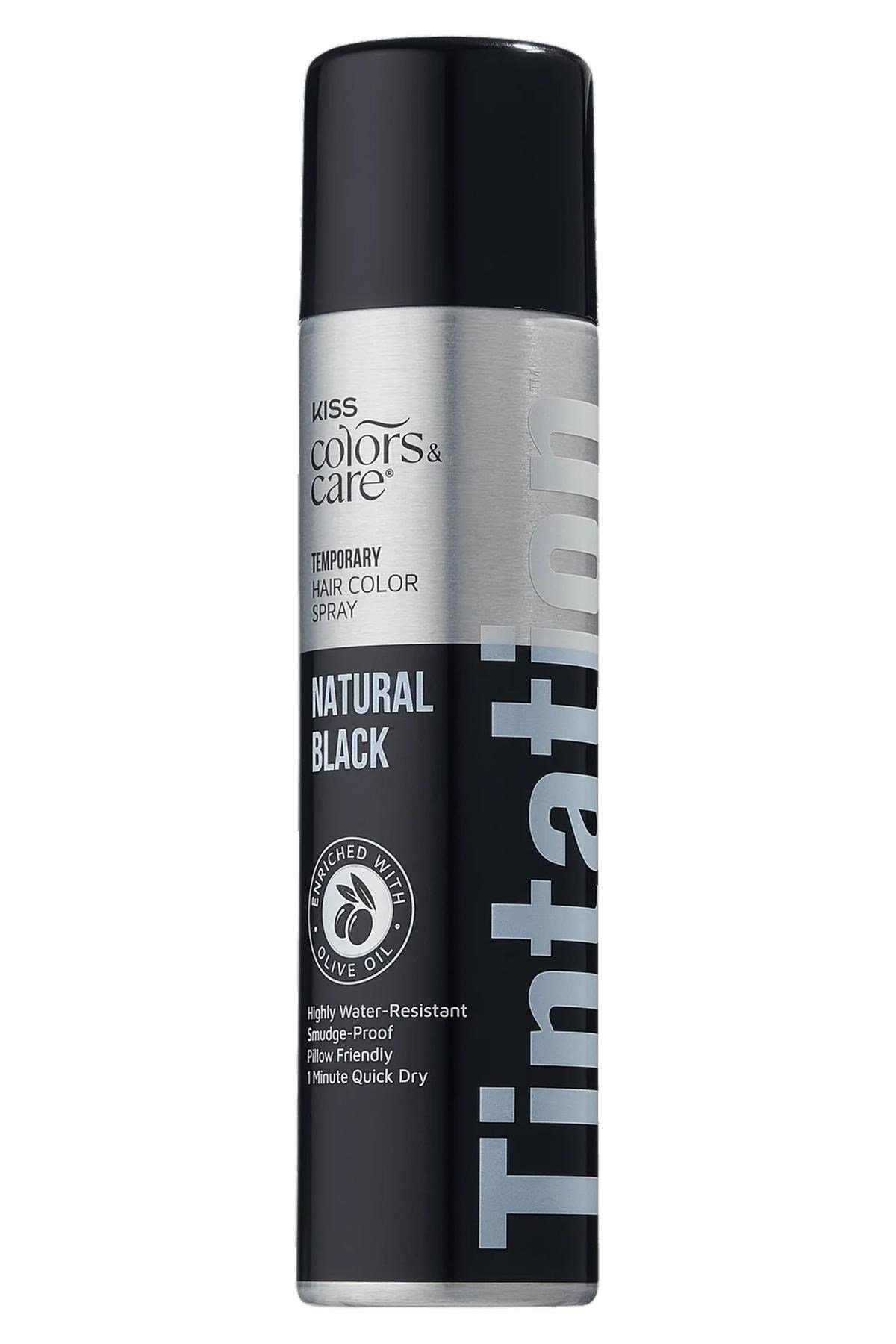 Kiss Colors & Care Siyah Saçlar İçin Gri-Beyaz Kapatıcı Sprey 113GR