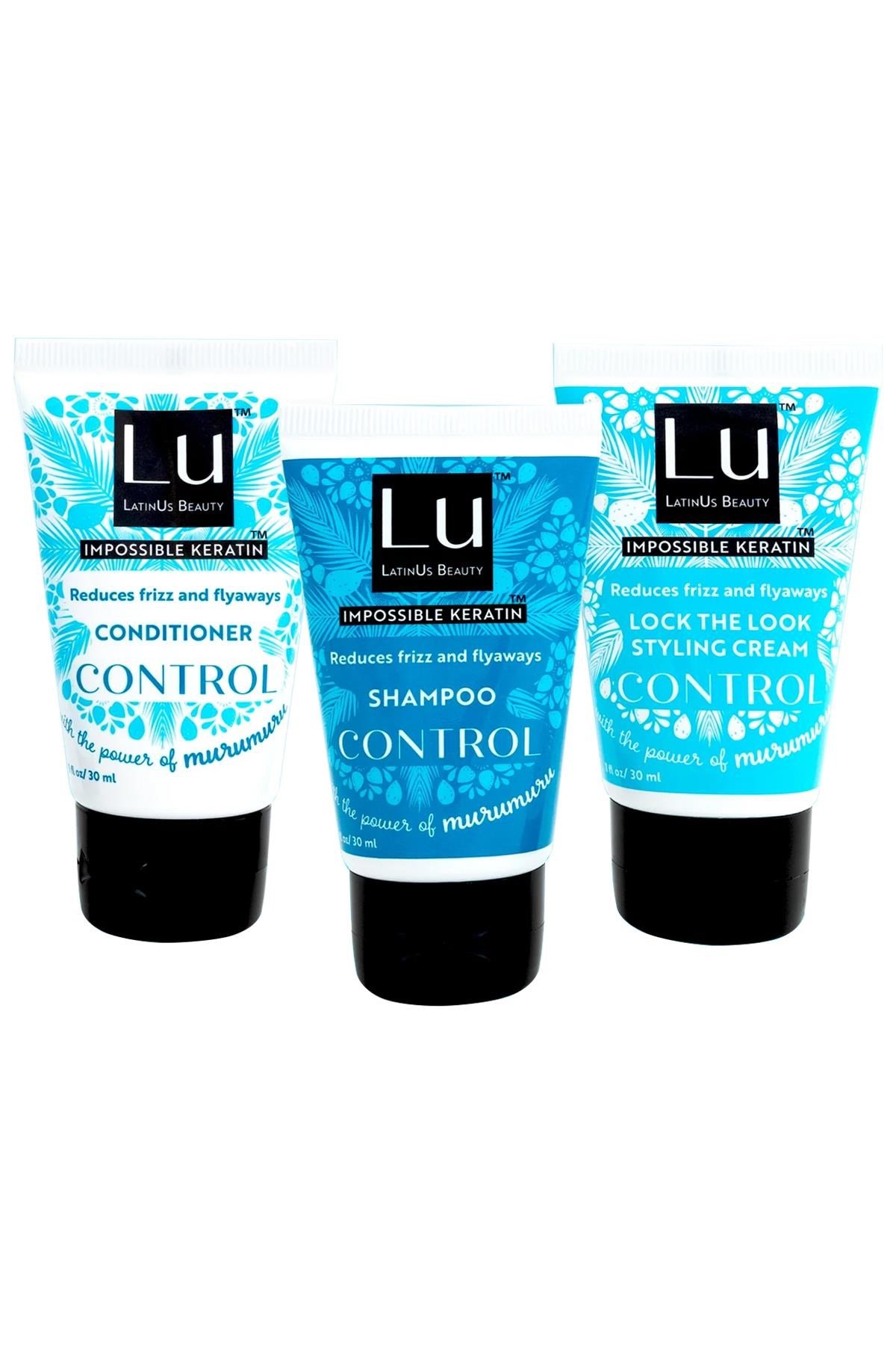 LatinUs Beauty Control Şampuan, Saç Kremi ve Şekillendirici Krem Seyahat Seti