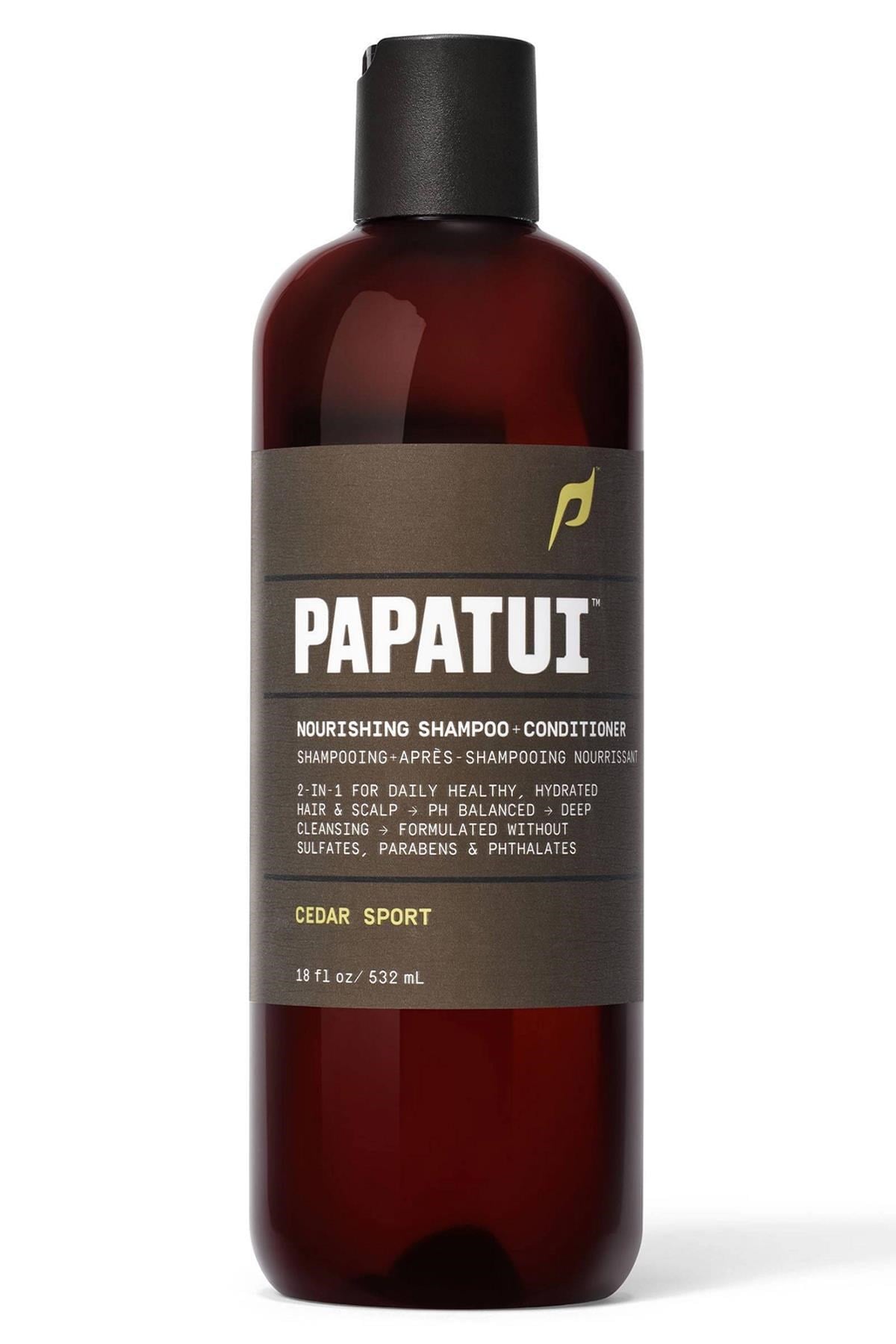 Papatui Cedar Sport Besleyici 2'si 1 Arada Erkek Şampuan + Saç Kremi 532ML