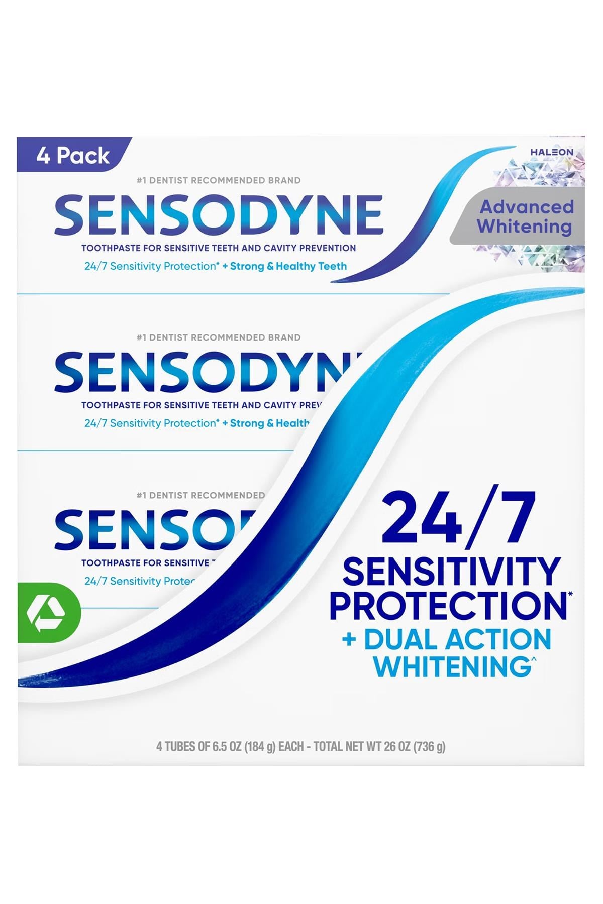 Sensodyne Advanced Whitening Diş Macunu 4lü Paket 4x184GR