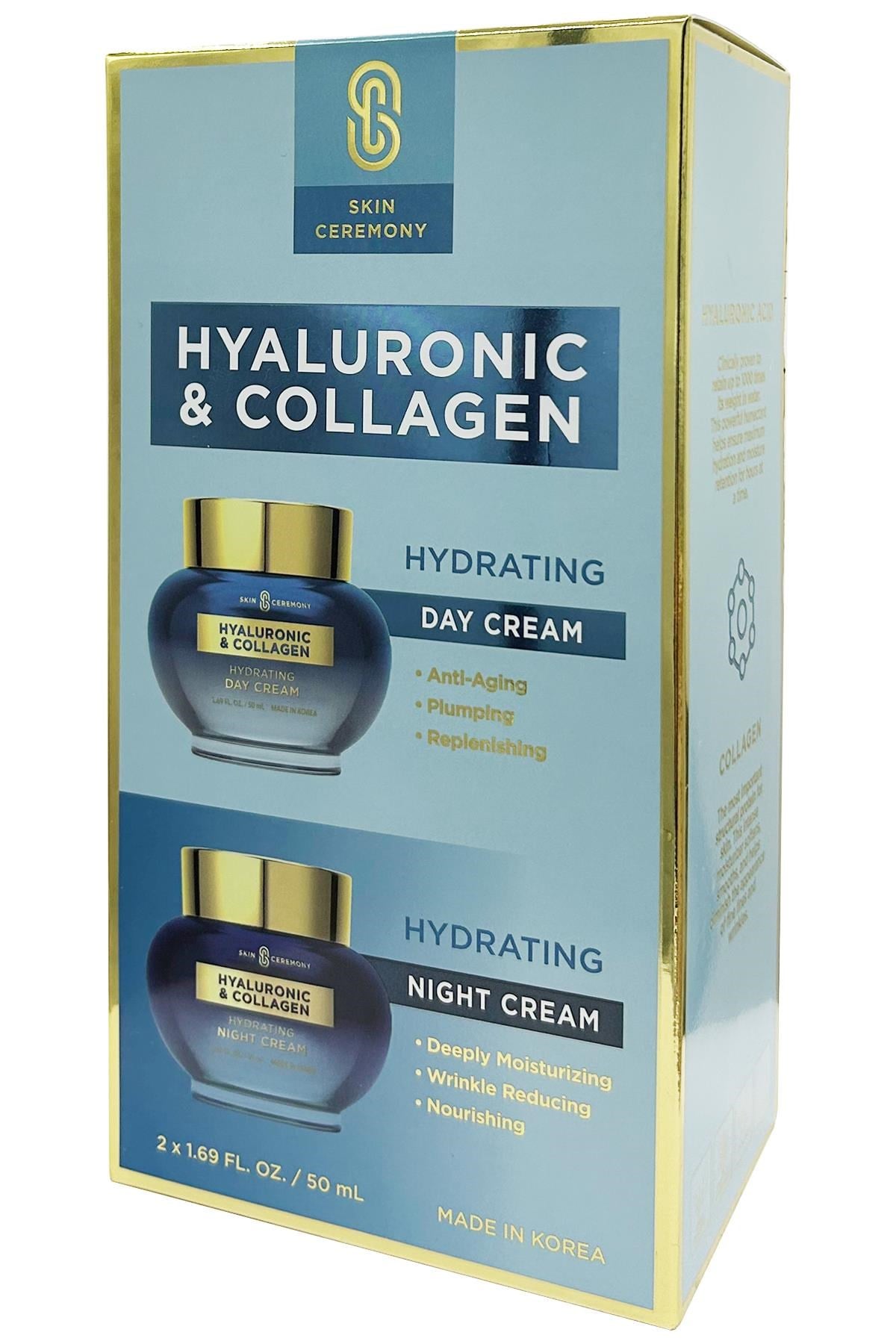 Skin Ceremony Hyaluronic & Collagen Gece ve Gündüz Kremi İkili Set 2x50ML