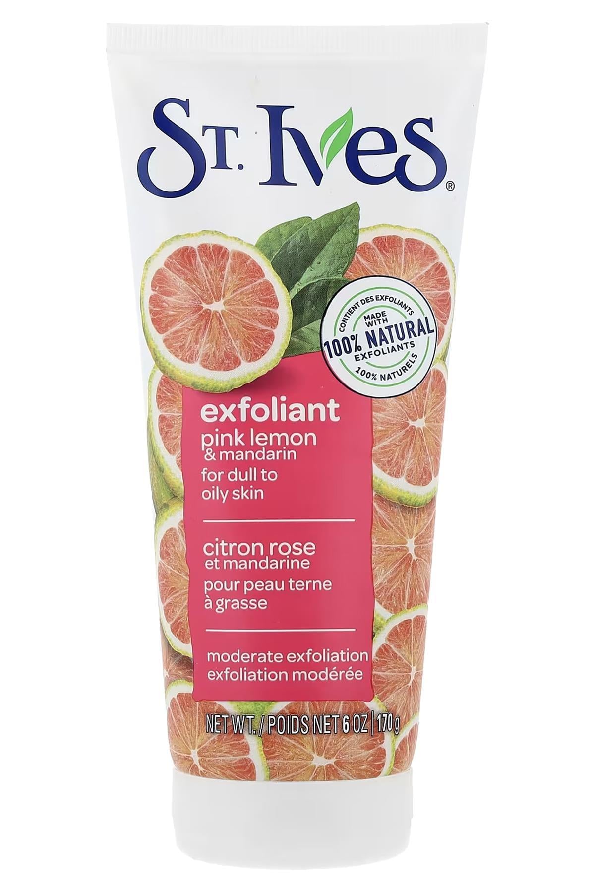 St. Ives Pembe Limon ve Mandalina Özlü Mat ve Yağlı Ciltler İçin Yüz Peelingi 170GR