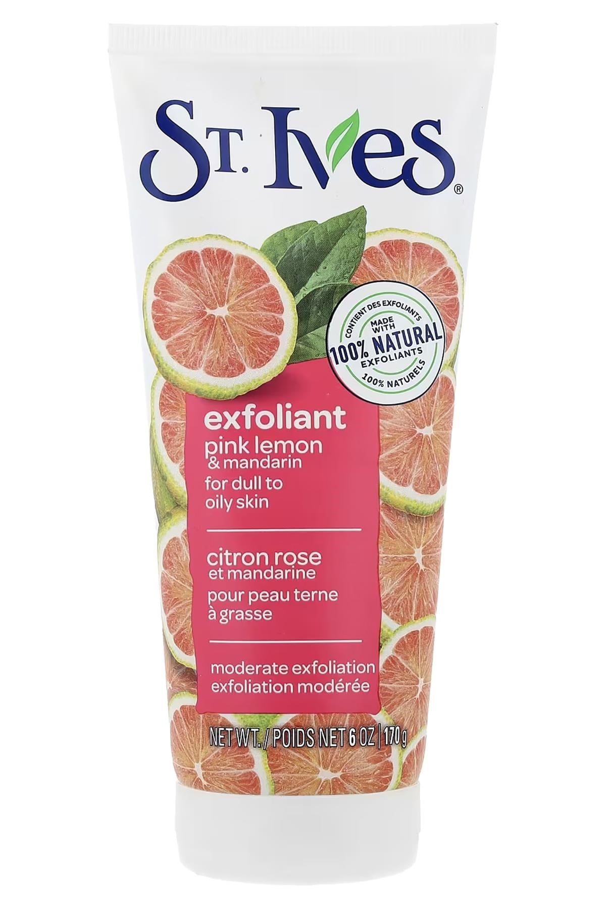 St. Ives Pembe Limon ve Mandalina Özlü Mat ve Yağlı Ciltler İçin Yüz Peelingi 170GR