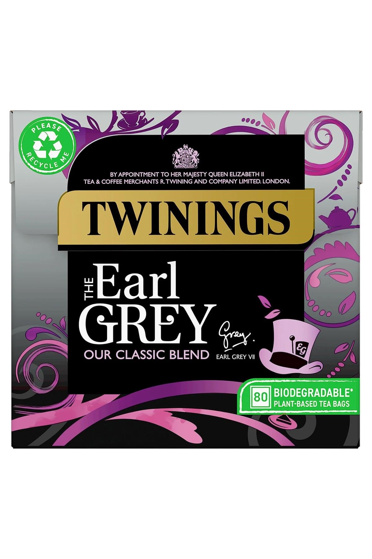 Twinings Earl Grey Bergamot ve Limon Aromalı Bardak Poşet Siyah Çay 80 Adet