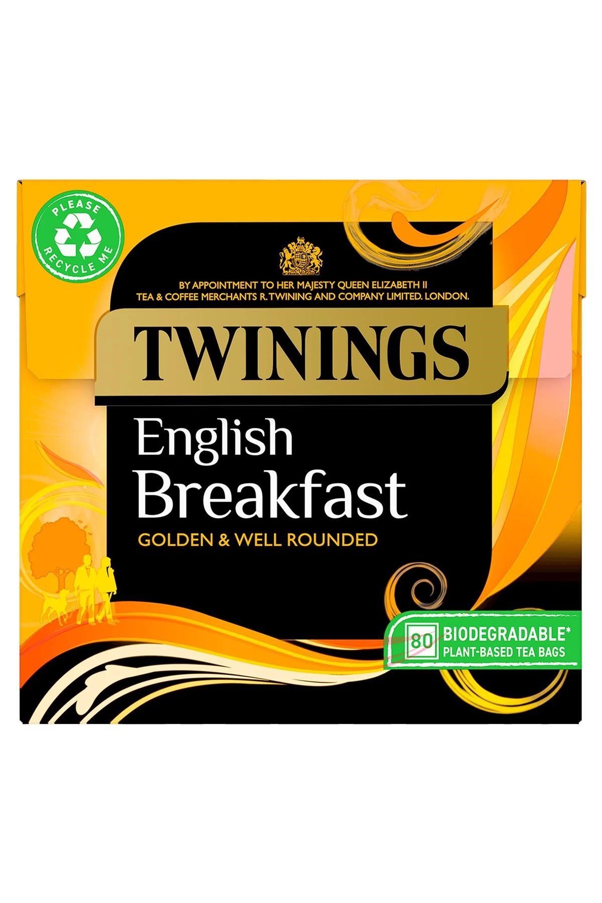 Twinings English Breakfast Klasik Bardak Poşet Siyah Çay 80 Adet