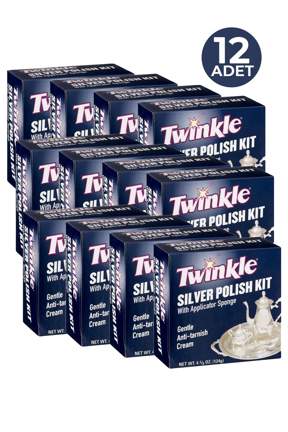 Twinkle Silver Polish Kit Gümüş Parlatıcı Krem 124GR 12 Adet
